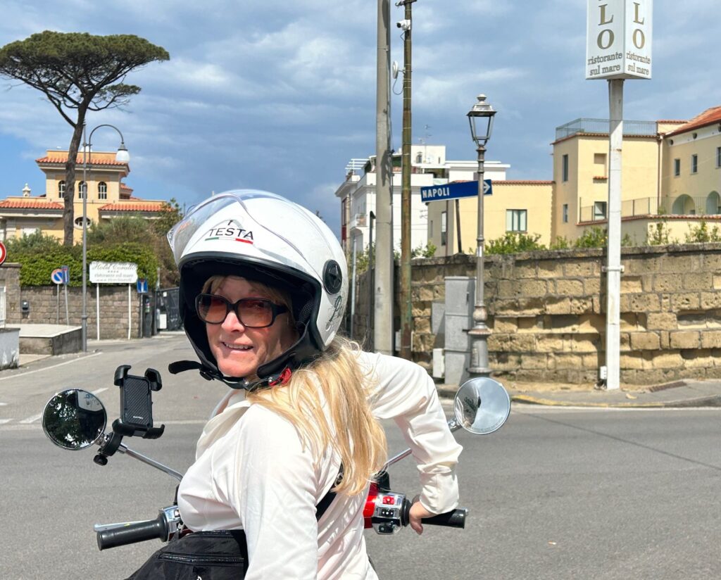 T on a Vespa - enjoying the Italian Coastline